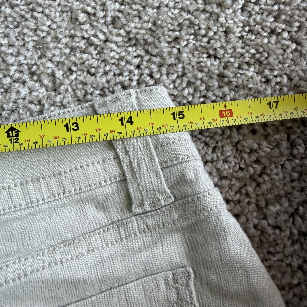 Y2K Faded Glory Chino Shorts Womens 4 Beige Denim Stretch 5 Pocket Summer Casual - Picture 6 of 11